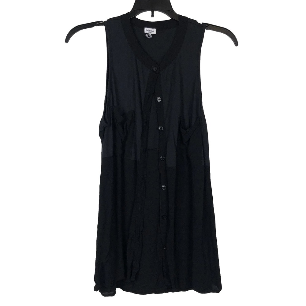 Splendid womens blouse size s Button up Black Sleeveless